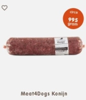 Meat4dogs Konijn ca 995 gram